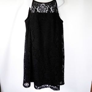Dresses - EUC black lace a line slip dress Dresses - EUC black lace a line slip dress